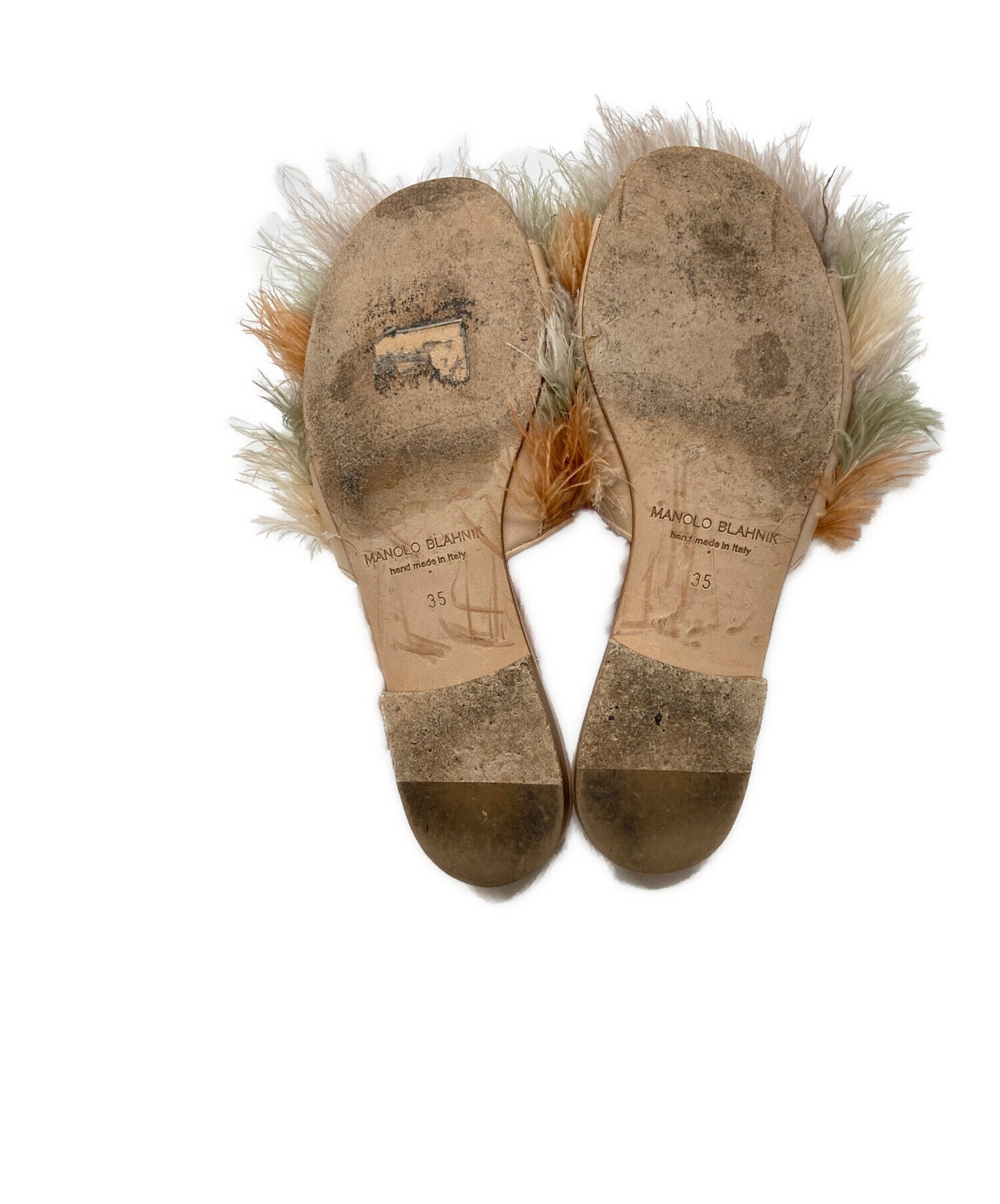 中古・古着通販】Manolo Blahnik (マノロブラニク) フェザーフラット