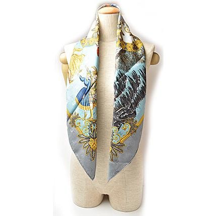 HERMES（エルメス） スカーフ スカーフ カレ90 シルクツイル アイス