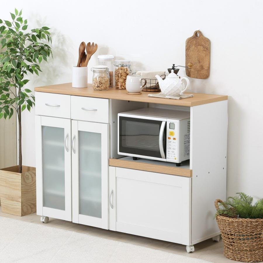 キッチンカウンター レンジ台 食器棚 キッチン 収納 カウンター