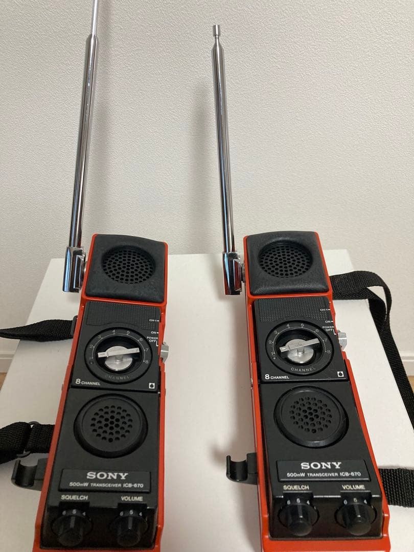 【レトロ・希少品・SONY】トランシーバー（8チャンネル,500mW）2台セット レトロ・希少品・SONY】トランシーバー（8チャンネル,500mW）2台セット
