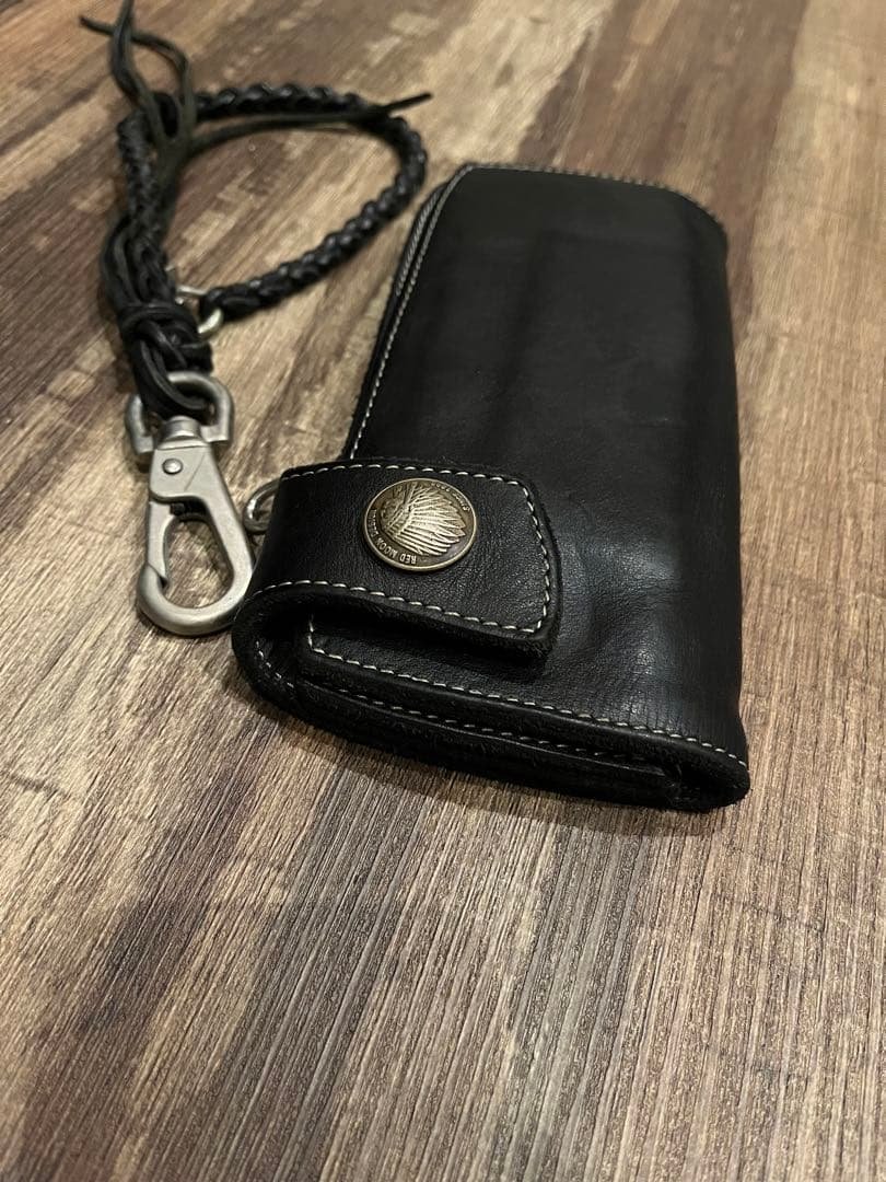 レッドムーンRED MOON 長財布　革チェーン付 REDMOON（レッドムーン） 長財布 ロングウォレット ウォレットロープ
