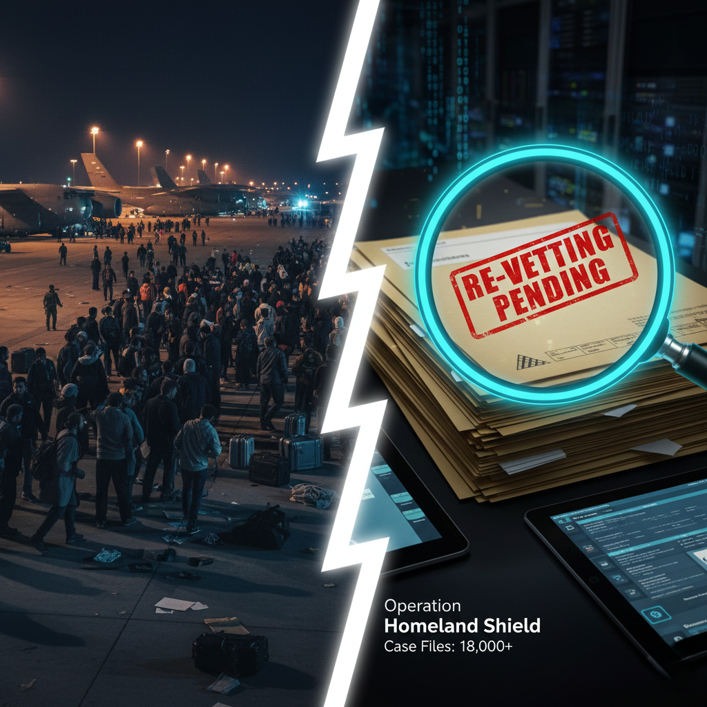 A chaotic airport tarmac