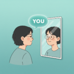 A conceptual illustration of positive self-talk and inner dialogue