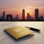 A symbolic image of an African passport representing the 2026 celebrity migration and citizenship trend.