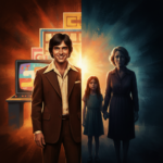 A visual representation of Rodney Alcala's Dating Game appearance contrasted with the resilience of his survivors.