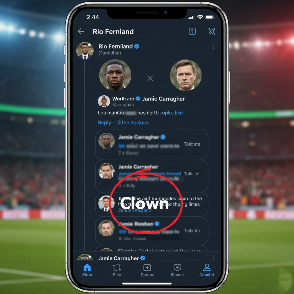 Social media feud between Rio Ferdinand and Jamie Carragher over AFCON.