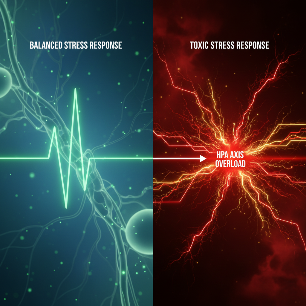 a healthy stress response to the toxic stress response caused by childhood trauma