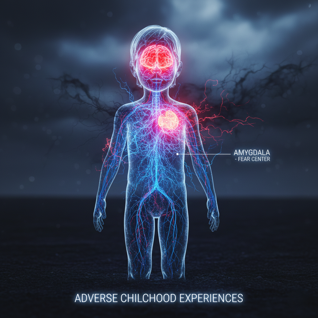 the physiological impact of toxic stress on a child's developing brain and nervous system