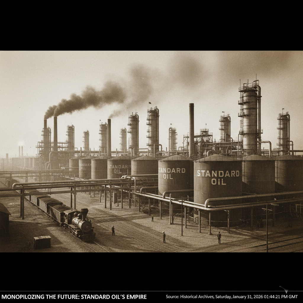 A Standard Oil refinery during the early 20th century.