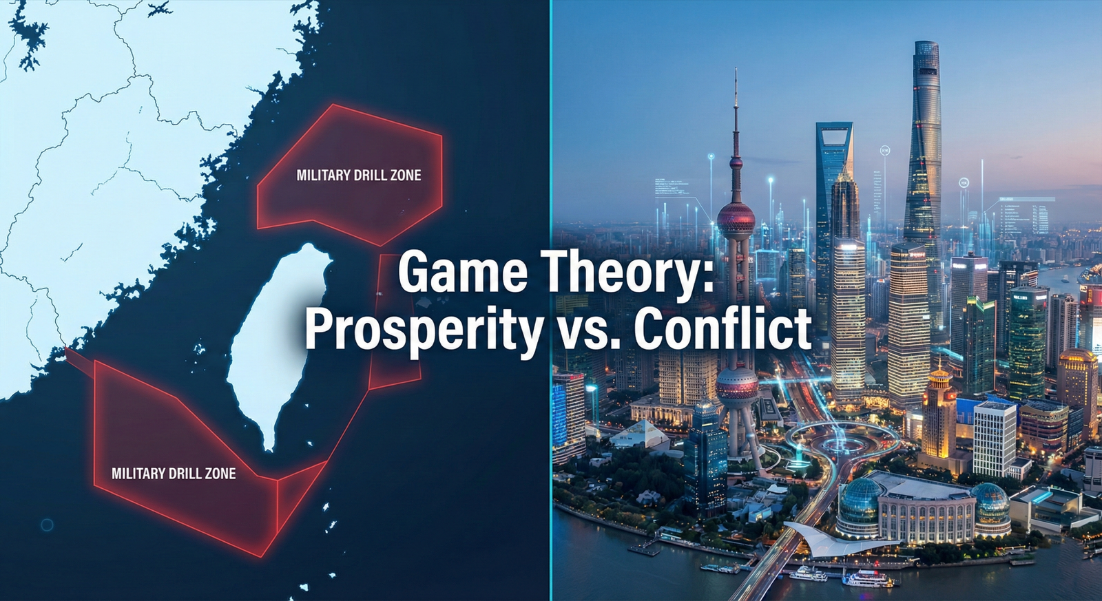 A comparison of China's military drills around Taiwan and its economic industrial base.