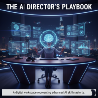 A digital workspace representing advanced AI skill mastery.