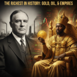 A historical collage of John D. Rockefeller and Mansa Musa representing the richest people in history.