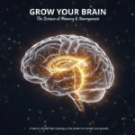 A human brain model highlighting the hippocampus, the center for memory and growth.