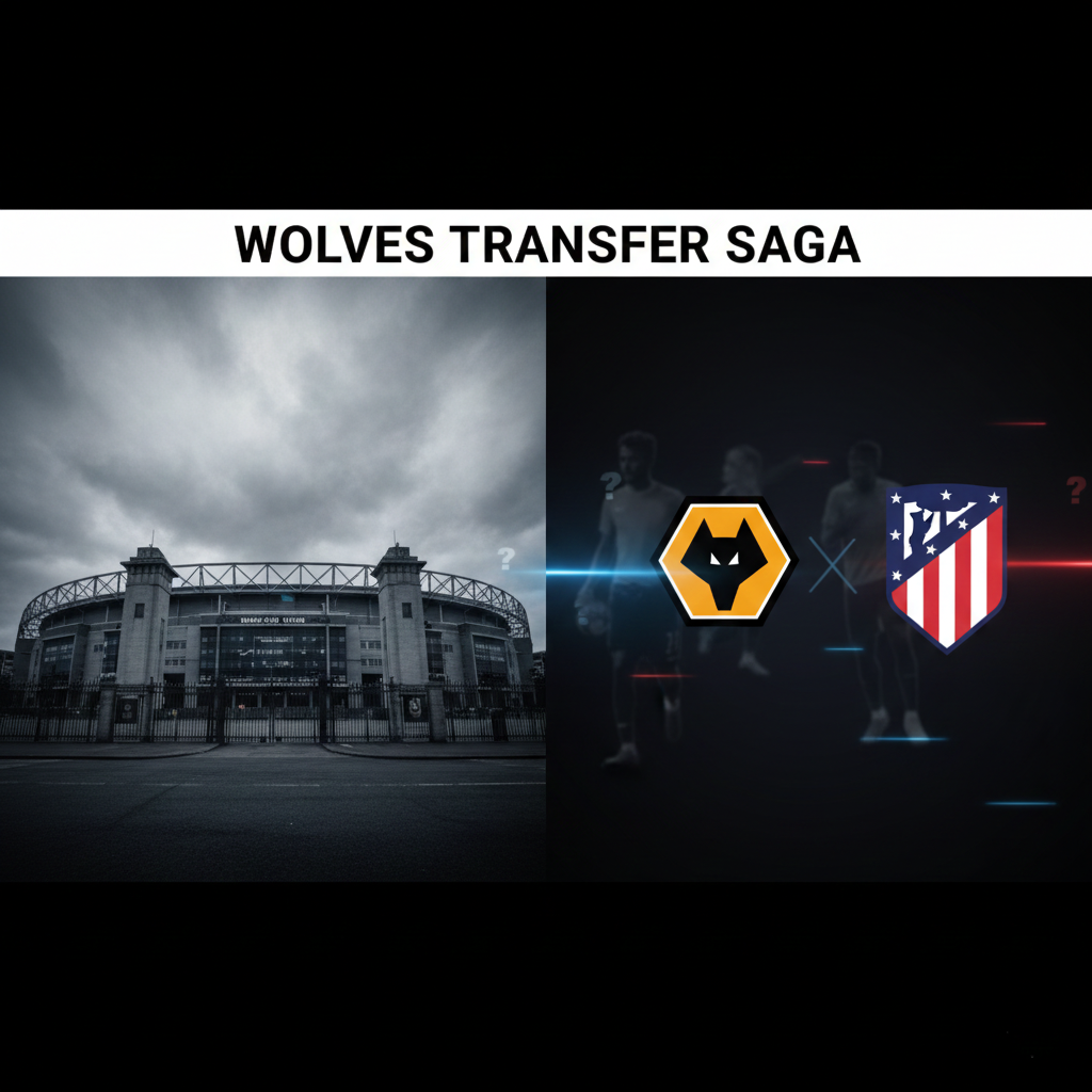 A visual representation of the uncertain future facing Wolves players during the transfer window.