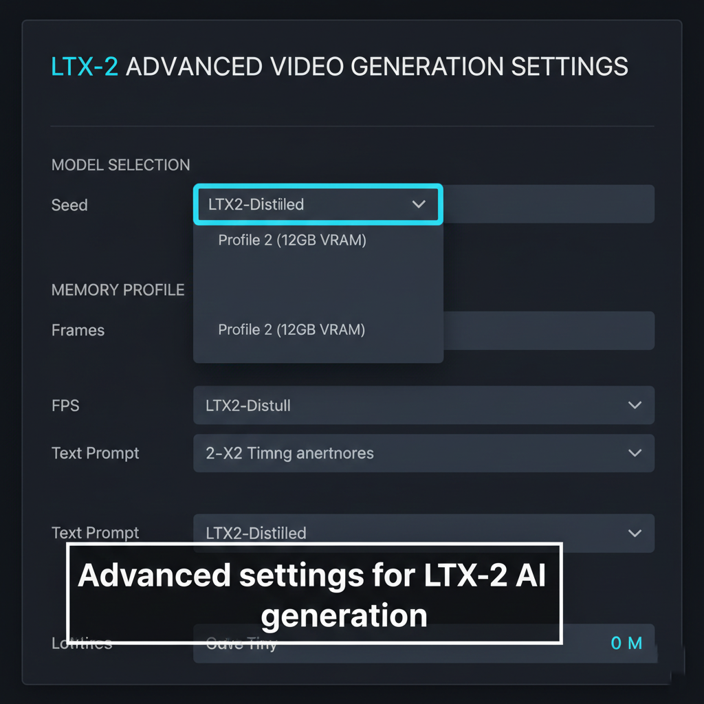 Advanced settings for LTX-2 AI video generation.