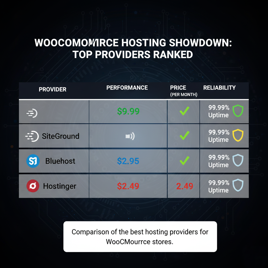 Comparison of the best hosting providers for WooCommerce stores.