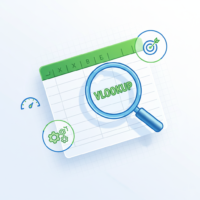 Digital illustration representing the power and speed of using VLOOKUP in Excel.
