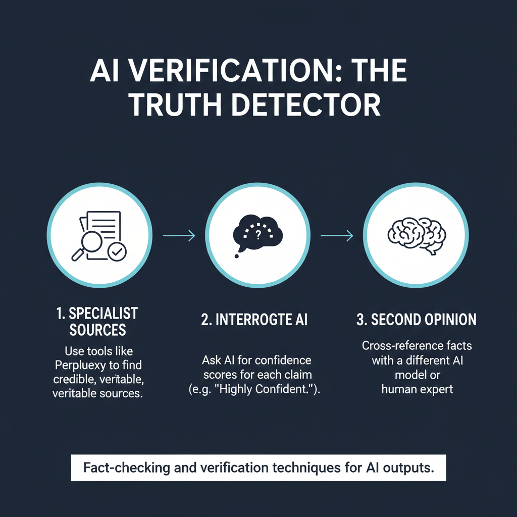 Fact-checking and verification techniques for AI outputs.