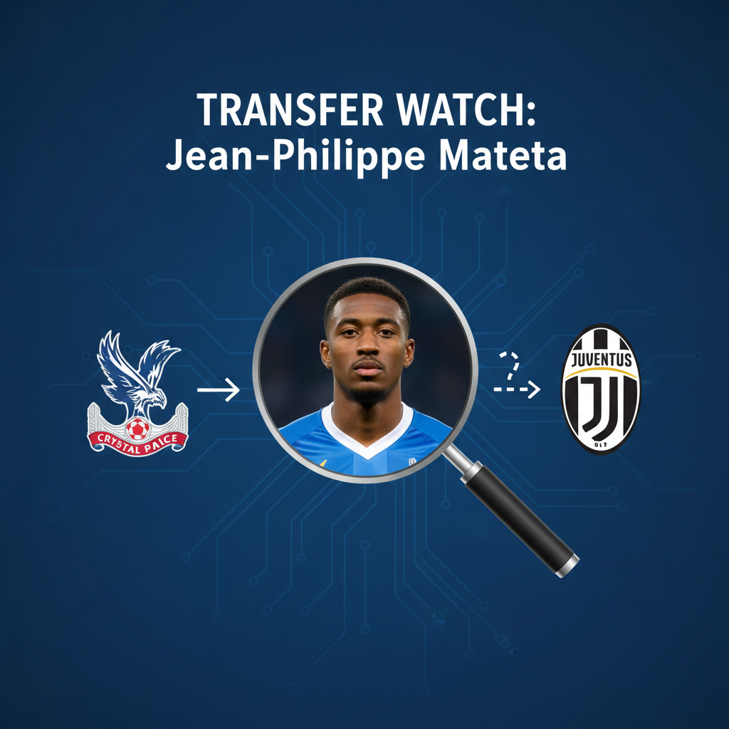 Graphic analysis of Jean-Philippe Mateta’s potential transfer from Crystal Palace to Juventus.