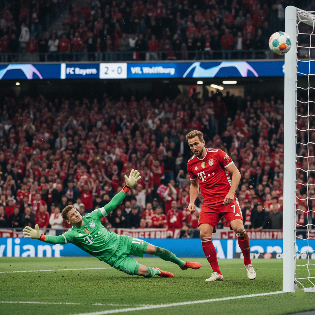 Harry Kane's top-corner goal against VfL Wolfsburg.