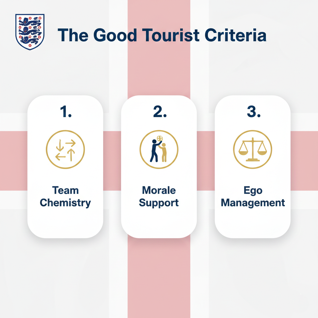 Infographic outlining Thomas Tuchel's requirements for players in the England World Cup squad.