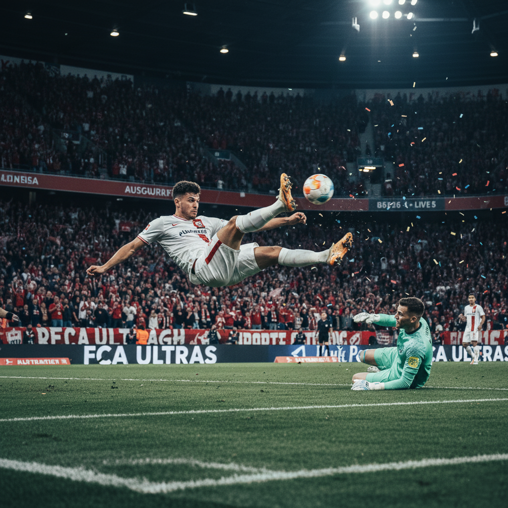 Marvin Peringer executing his stunning bicycle kick goal.
