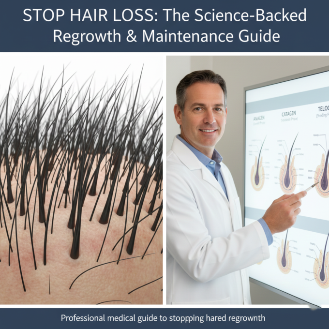 Professional medical guide to stopping hair loss and promoting regrowth.