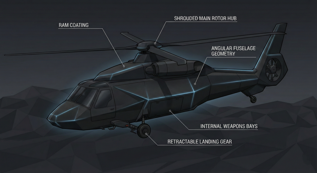Specialized stealth helicopters used in the raid on the Venezuelan Presidential Palace.