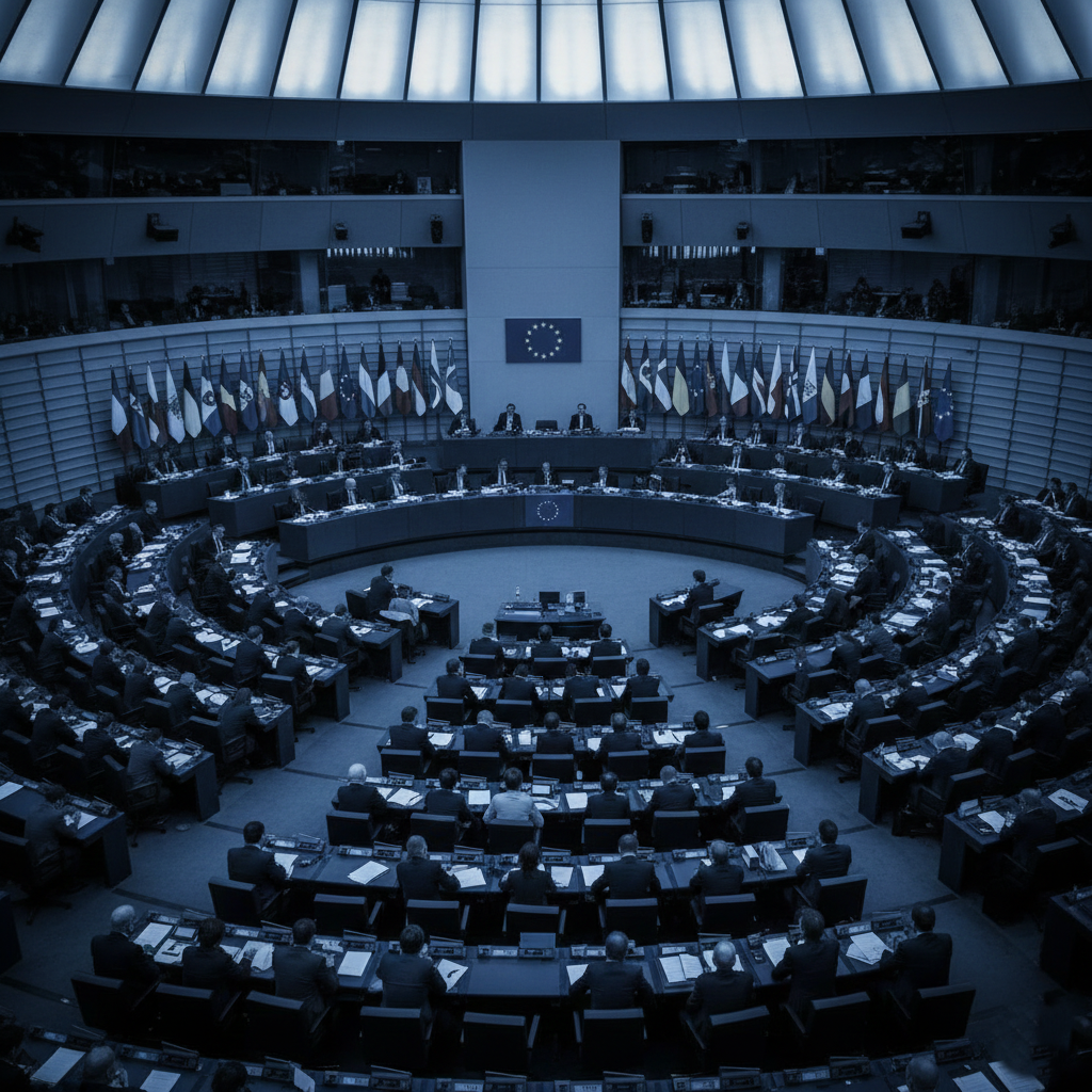 The European Parliament, representing the need for a unified European power.