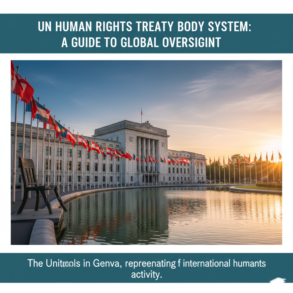 The United Nations building in Geneva, representing the hub of international human rights activity.