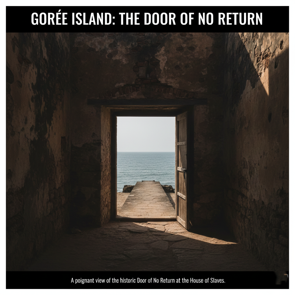 The historic Door of No Return at the House of Slaves, Gorée Island.
