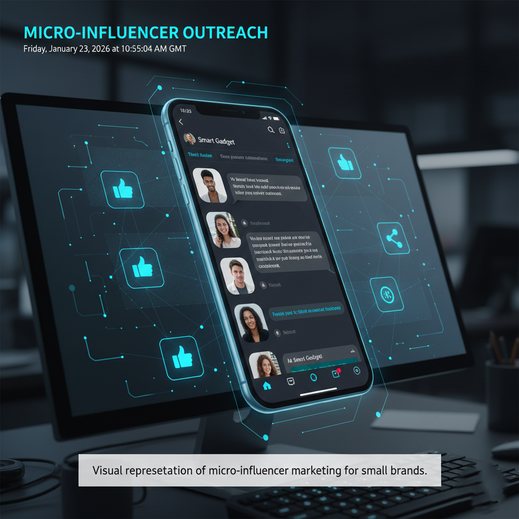 Visual representation of micro-influencer marketing for small brands.