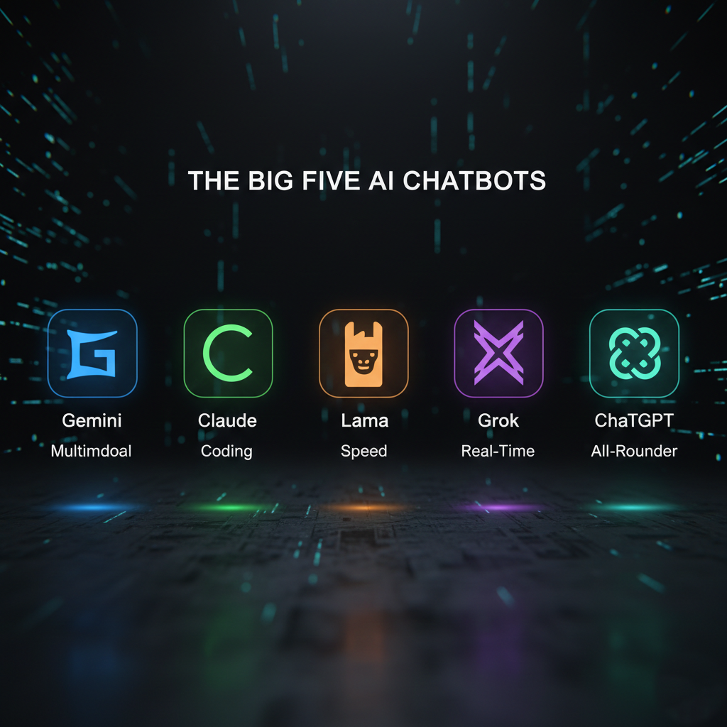 Comparison of top AI chatbots including ChatGPT, Gemini, and Claude.